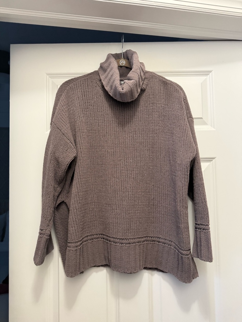 aerie Mauve Cowl Turtleneck Sweater